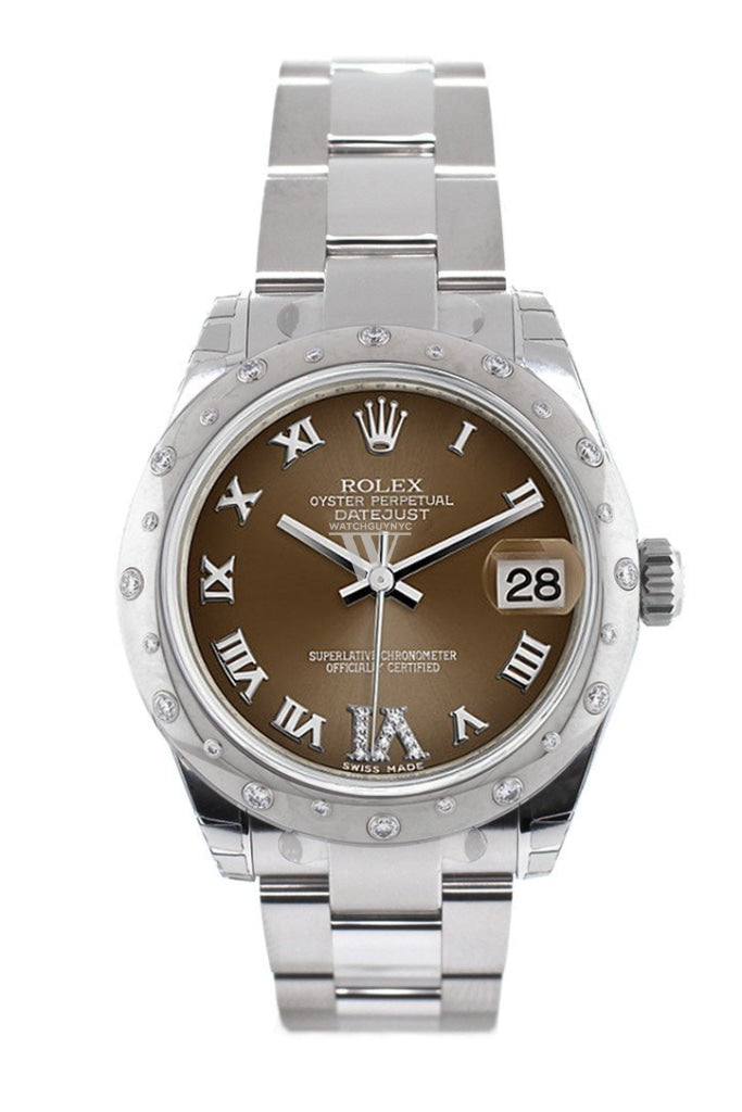 Rolex Datejust 31 Bronze Roman Large VI Diamond Dial Diamonds Bezel Ladies Watch 178344 Pre-owned