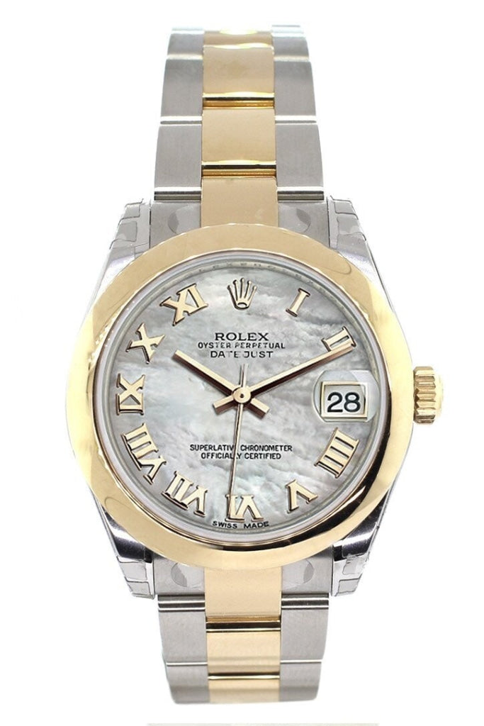Rolex Datejust 31 Mother of Pearl Roman Dial 18K Gold Two Tone Ladies 178243 Pre-owned