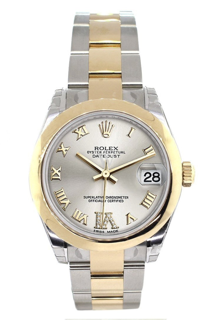 Rolex Datejust 31 Silver Diamond Dial 18K Gold Two Tone Ladies 178243 Pre-owned