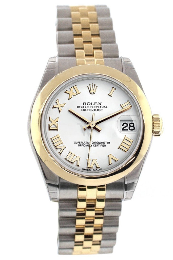 Rolex Datejust 31 White Roman Dial  18K Gold Two Tone Jubilee Ladies 178243 Pre-owned