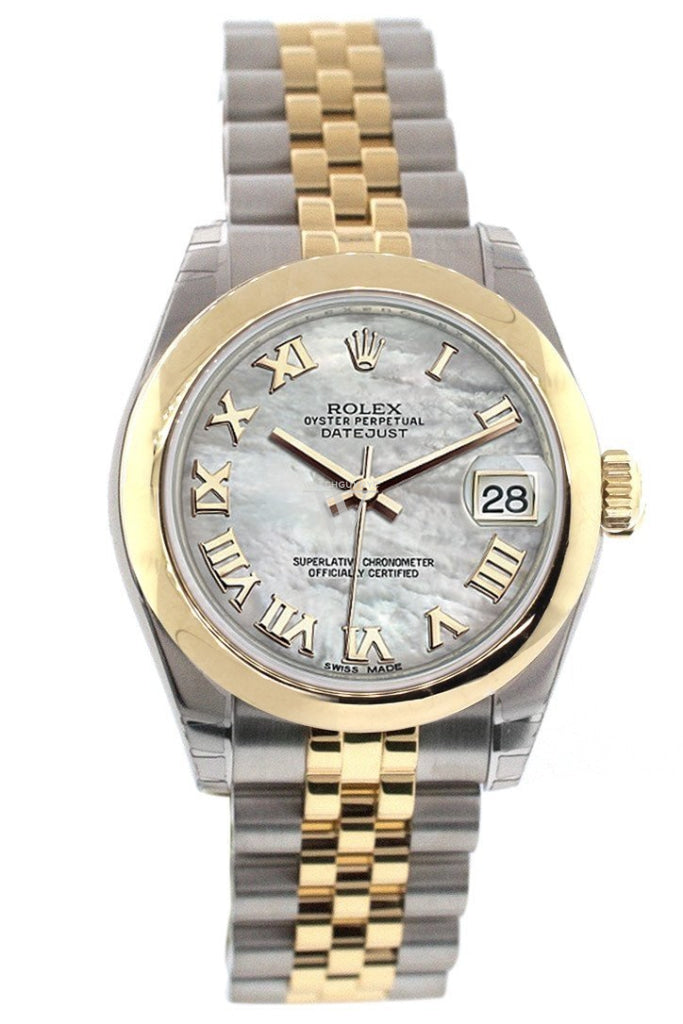 Rolex Datejust 31 Mother of pearl Roamn Dial 18K Gold Two Tone Jubilee Ladies 178243 Pre-owned