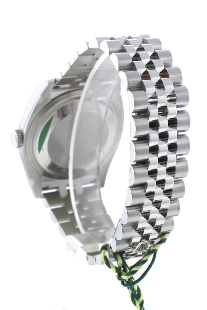 Rolex Datejust 36 Blue Roman Dial 18k White Gold Diamond Bezel Jubilee Men's Watch 116244 Pre-owned