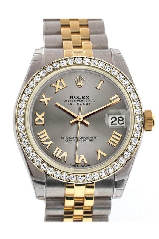 Rolex Datejust 31 Steel Roman Dial Diamond Bezel Jubilee Yellow Gold Two Tone Watch 178383 Pre-owned