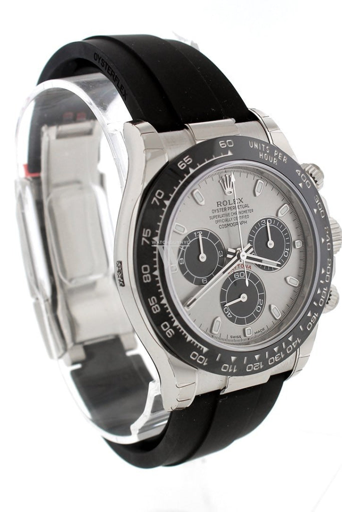 Rolex Cosmograph Daytona Steel and black Dial Oysterflex Strap Mens Watch 116519LN 116519