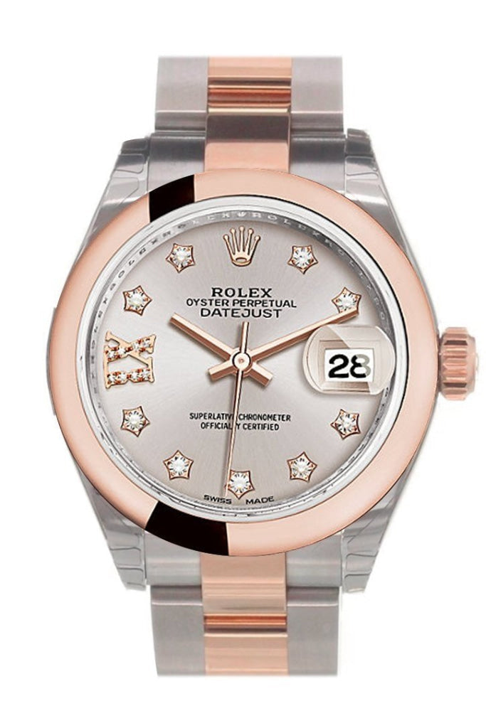 Rolex Datejust 28 Sundust 9 diamonds set in star Dial Ladies Watch 279161 NP