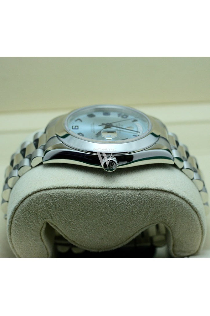 Rolex Day Date II 41 Ice Blue Arab Dial Platinum President Automatic Men's Watch 218206