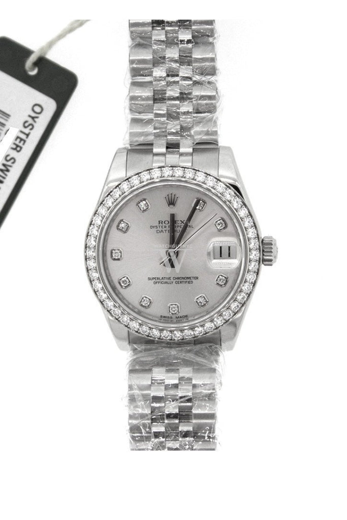 Rolex DateJust 31 Silver Diamond Dial Jubilee Watches 178384 Pre-owned