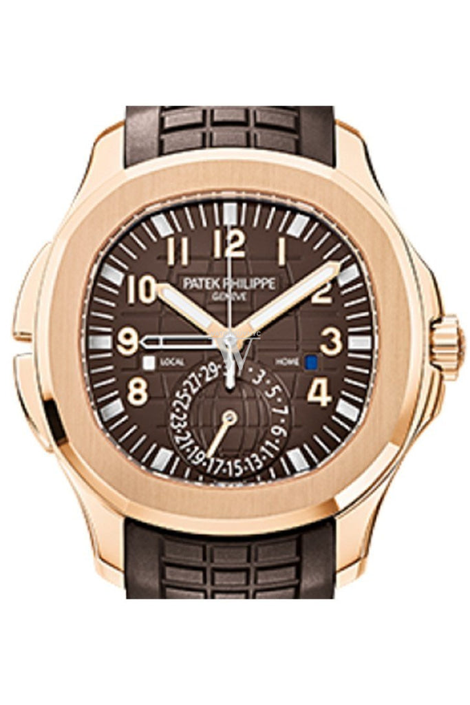 Patek Philippe Aquanaut Brown Embossed Arabic Dial Rose Gold Composite Men's Watch 5164R-001