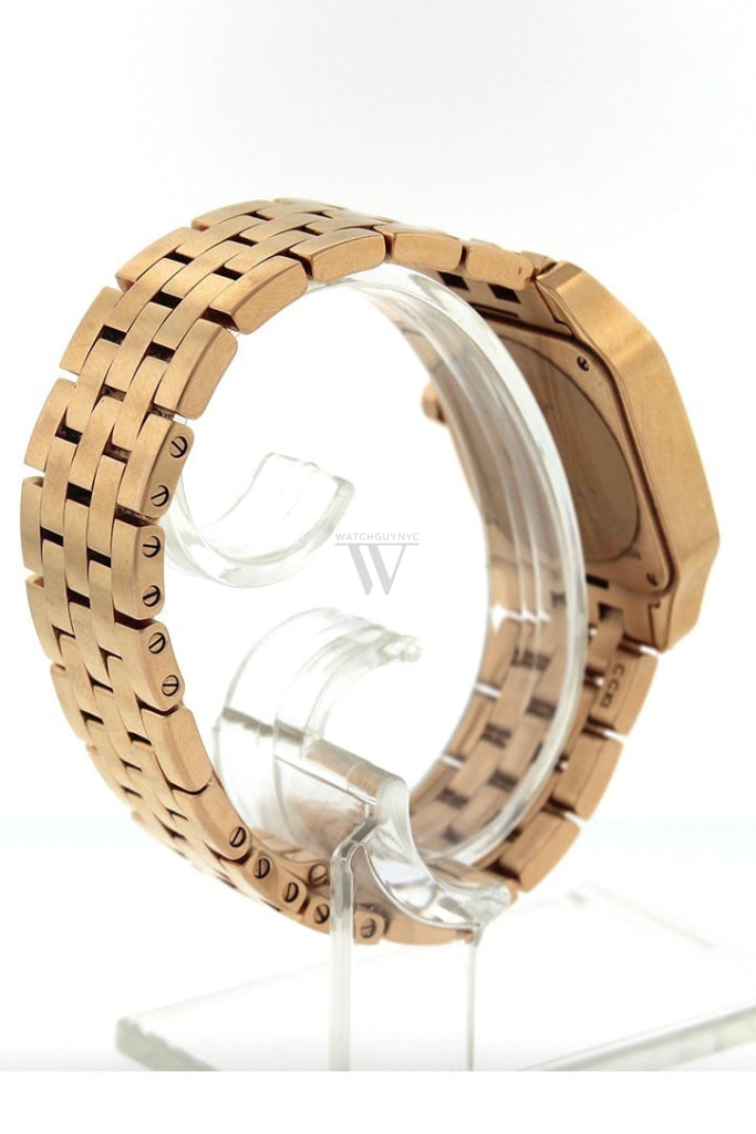 Cartier Santos Demoiselle 18kt Rose Gold Diamond Large Ladies Watch WF9007Z8  Pre-Owend