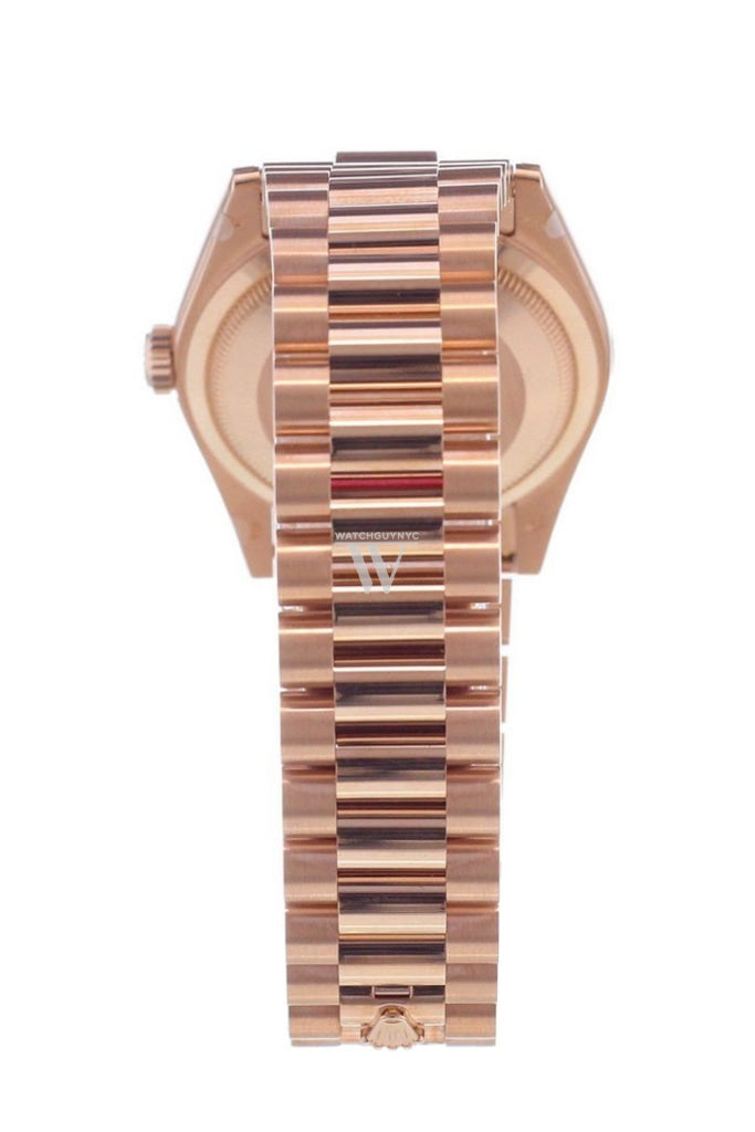 Rolex Day-Date 36 Pink set with diamonds Dial Fluted Bezel President Everose Gold Watch 118235