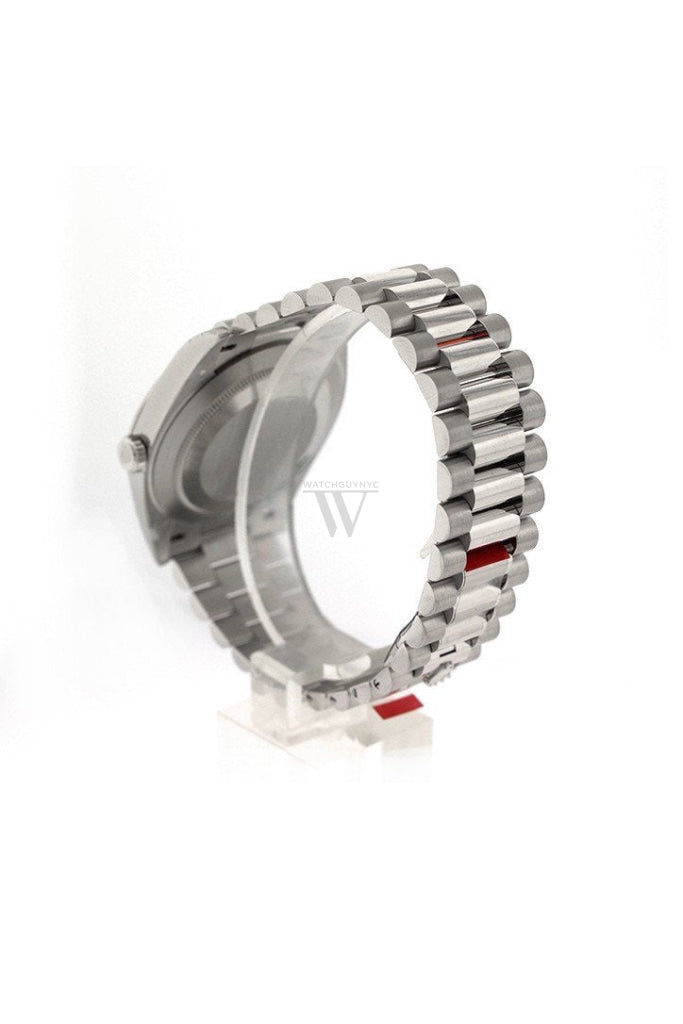 Rolex Day-Date 40 Black Dial Dome Bezel Platinum President Automatic Men's Watch 228206 DC