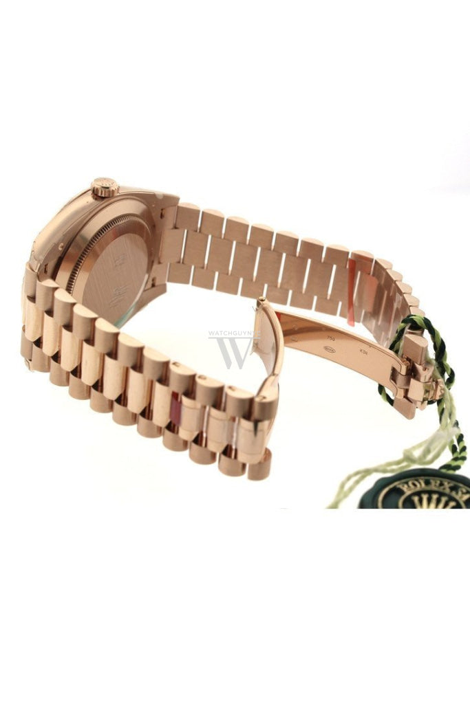 ROLEX Day-date 40 President Chocolate Roman Dial 18k Rose Gold Men's Watch 228235