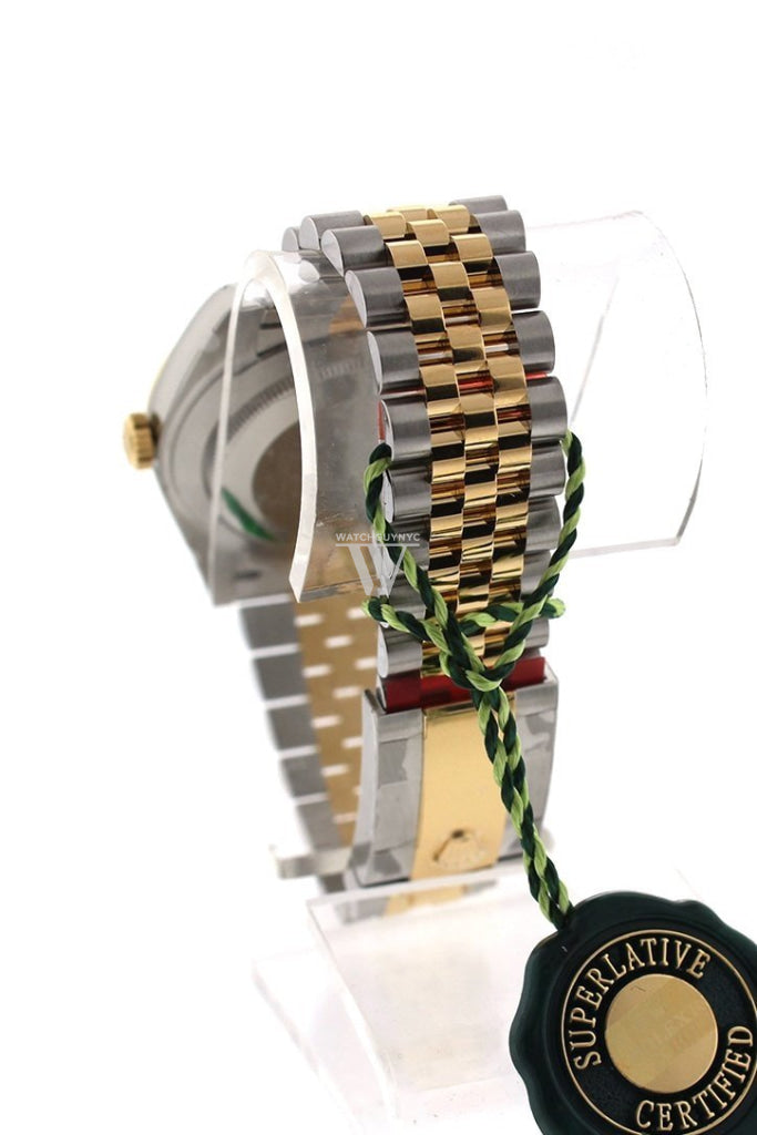 Rolex Datejust 31 Silver Dial Diamond Bezel 18K Gold Two Tone Jubilee Ladies 178343 Pre-owned