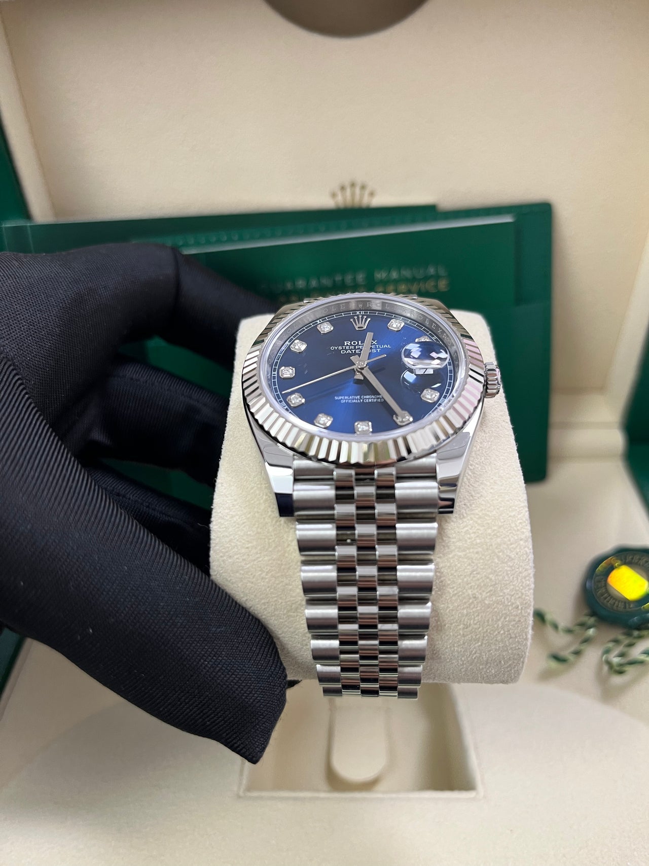 Rolex Datejust 41 Blue Diamond Dial Men’s Watch 126334 – White Gold & Steel