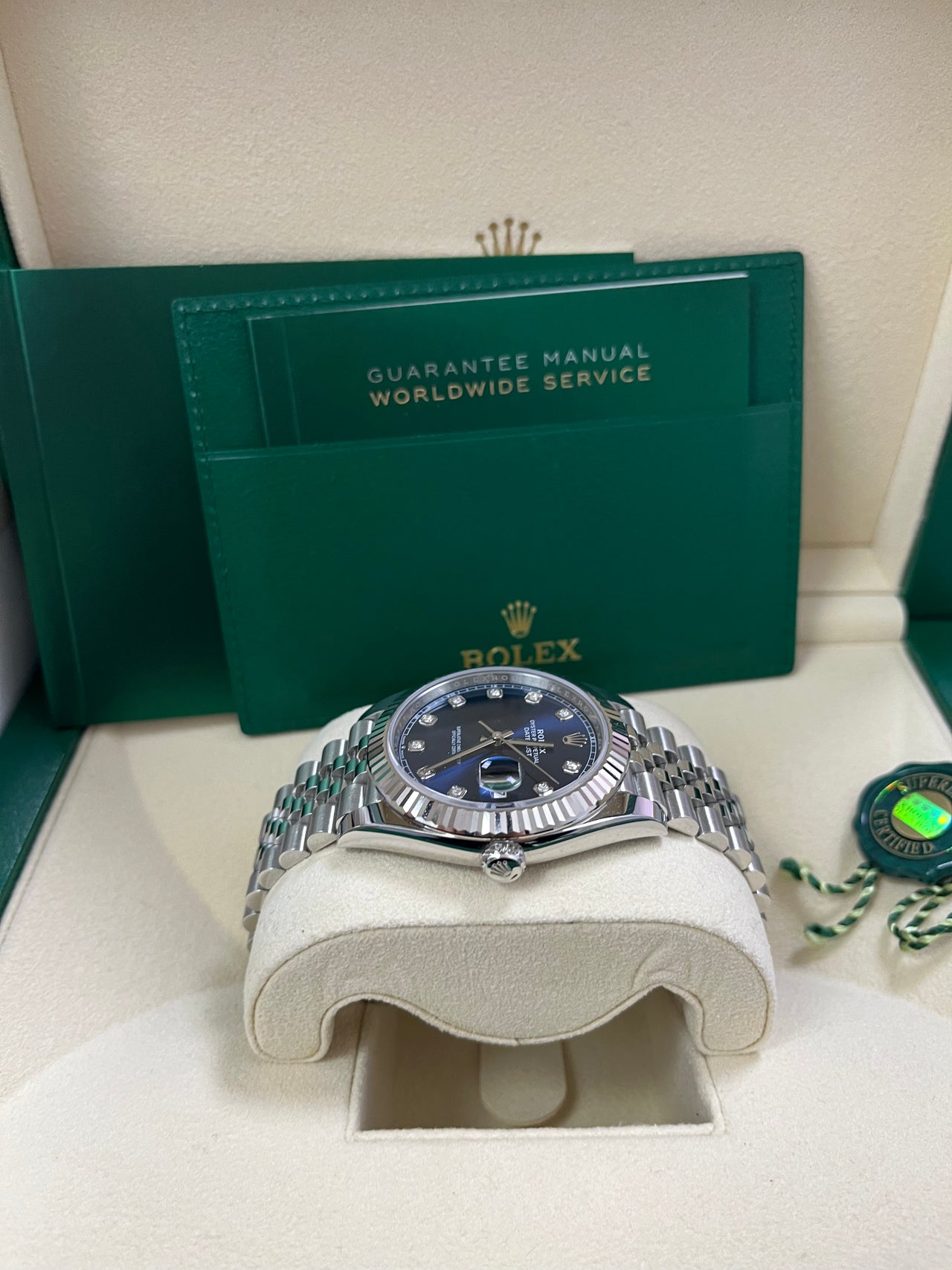 Rolex Datejust 41 Blue Diamond Dial Men’s Watch 126334 – White Gold & Steel
