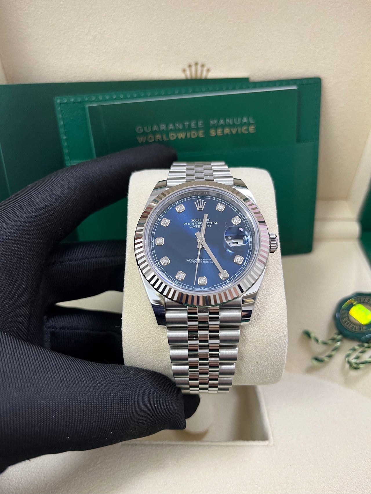 Rolex Datejust 41 Blue Diamond Dial Men’s Watch 126334 – White Gold & Steel